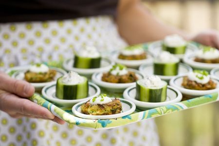 Sour Cream and Onion Zucchini Cakes/Fritters