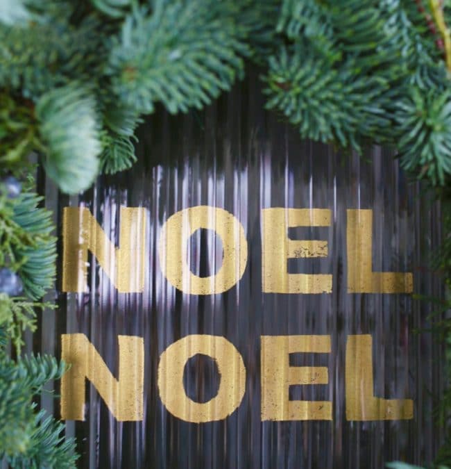 DIY Gilded Letter Christmas Window Greeting