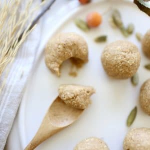 Nutritious Pumpkin Spice “Cookie Dough” Bites