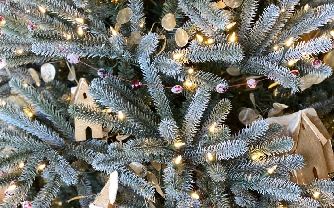 Christmas Tree with Real Gingerbread Ornaments
